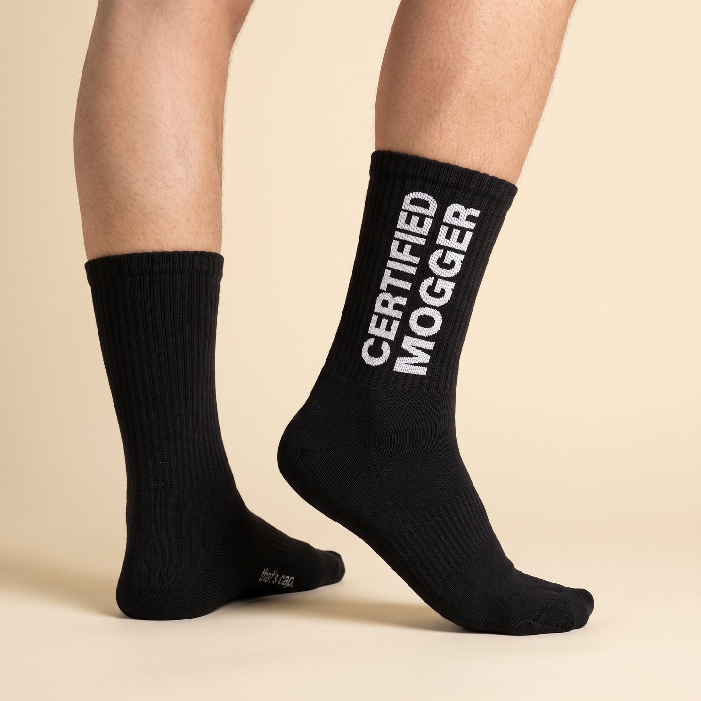 CERTIFIED MOGGER crew socks, worn