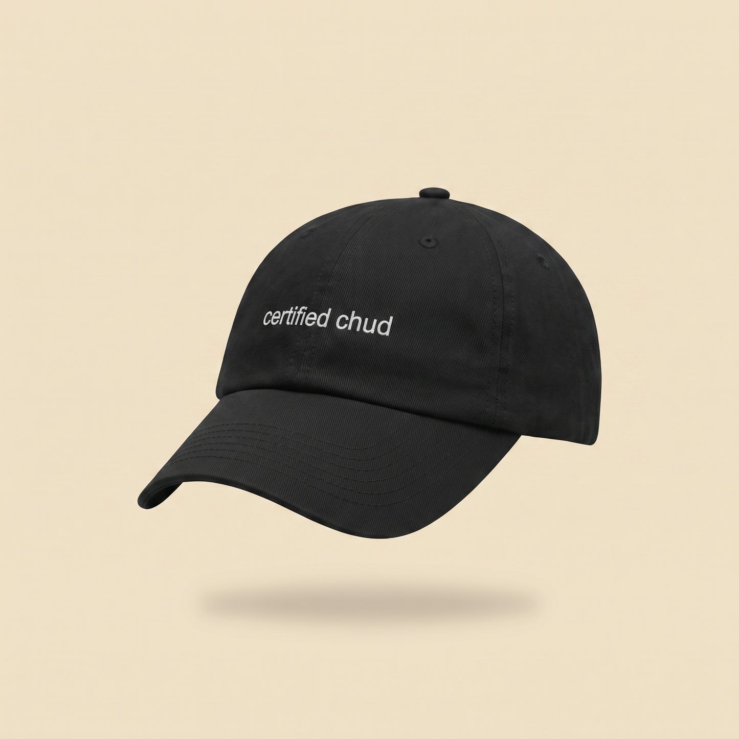 certified chud dad cap, three-quarter view