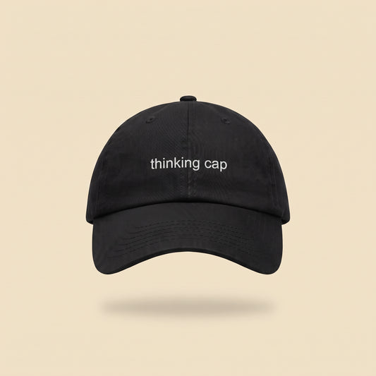 thinking cap dad cap, front