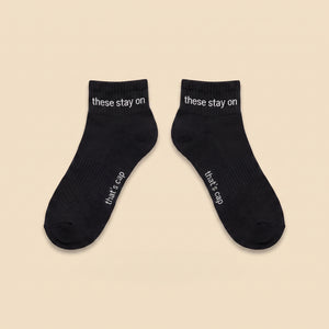 these stay on socks, flat lay pair