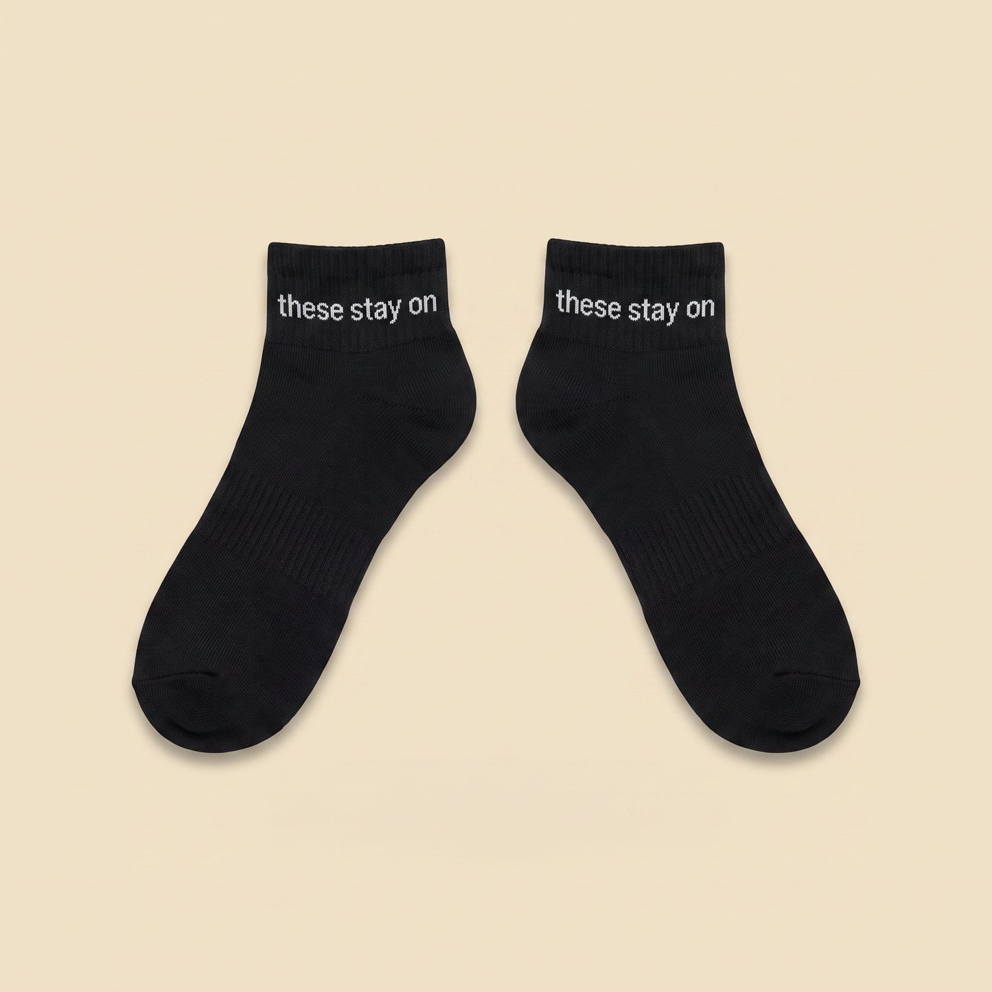 these stay on socks, flat lay pair