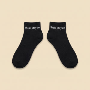these stay on socks, flat lay pair