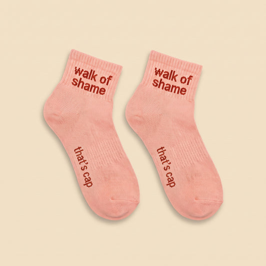 walk of shame socks, flat lay pair