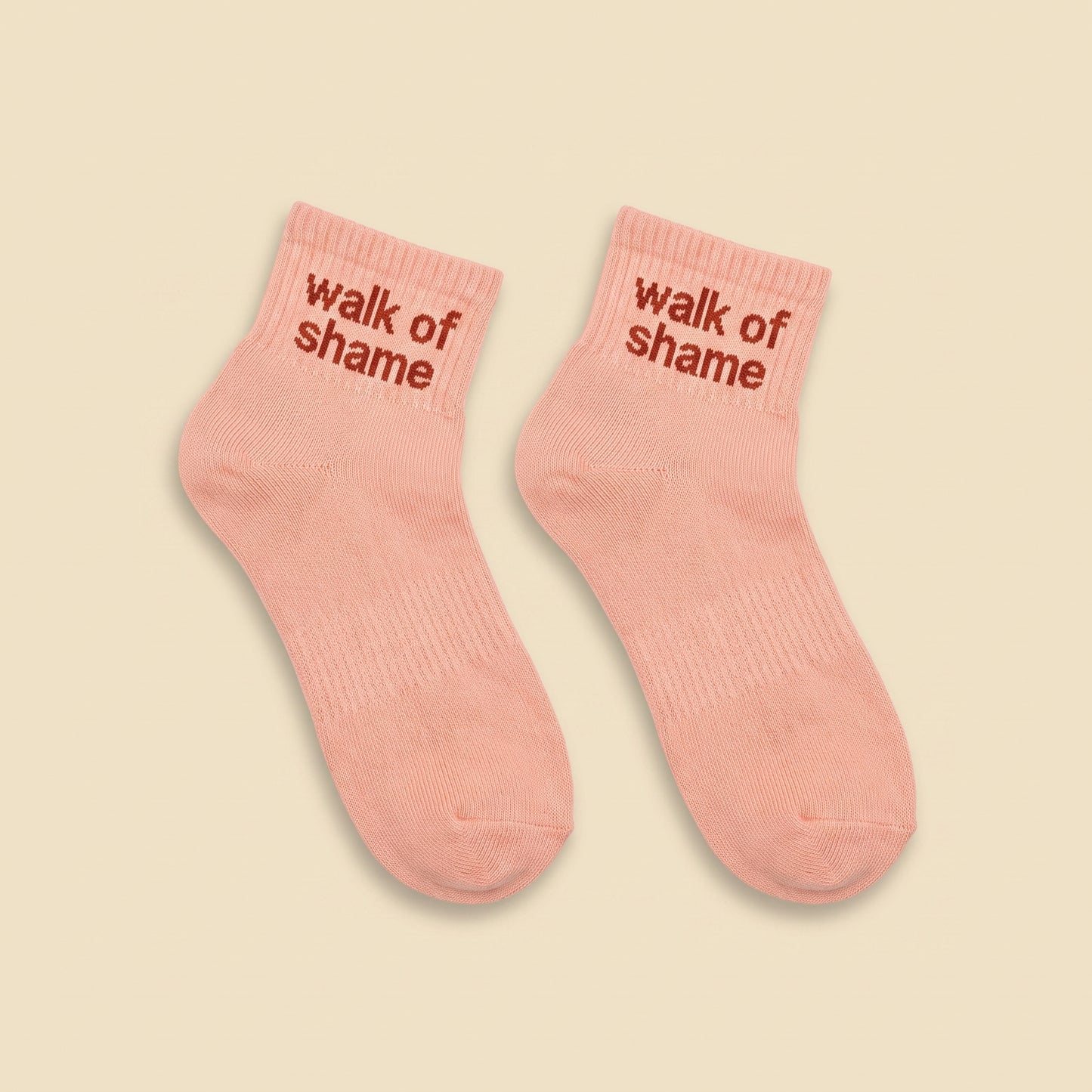 walk of shame socks, flat lay pair