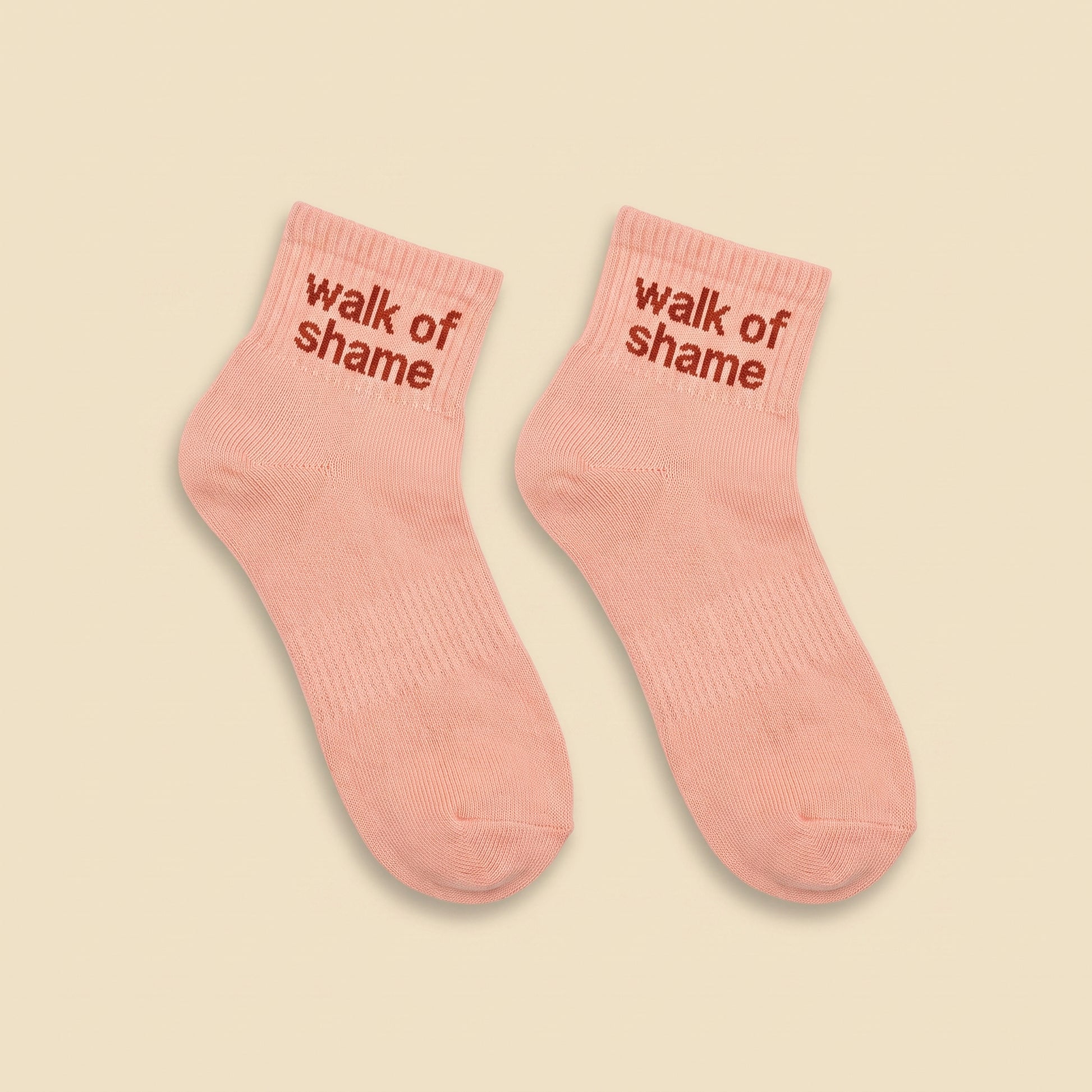 walk of shame socks, flat lay pair