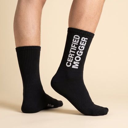 CERTIFIED MOGGER crew socks, worn