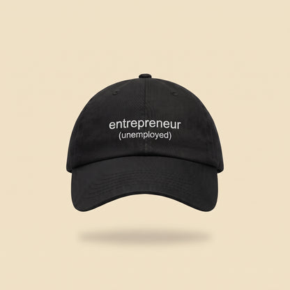 entrepreneur (unemployed) dad cap, front
