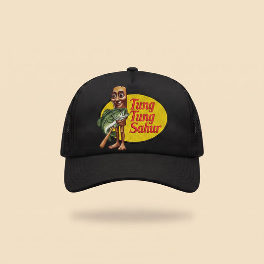 Tung Tung Sahur trucker cap, front