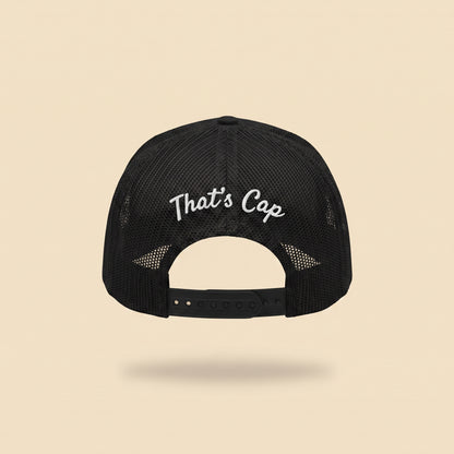 Tung Tung Sahur trucker cap, back with That's Cap script