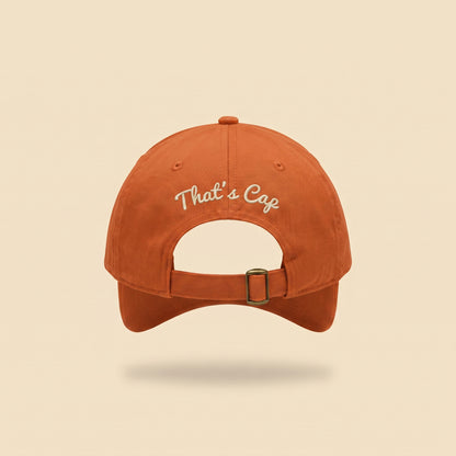 monkey dad cap, back with That's Cap script